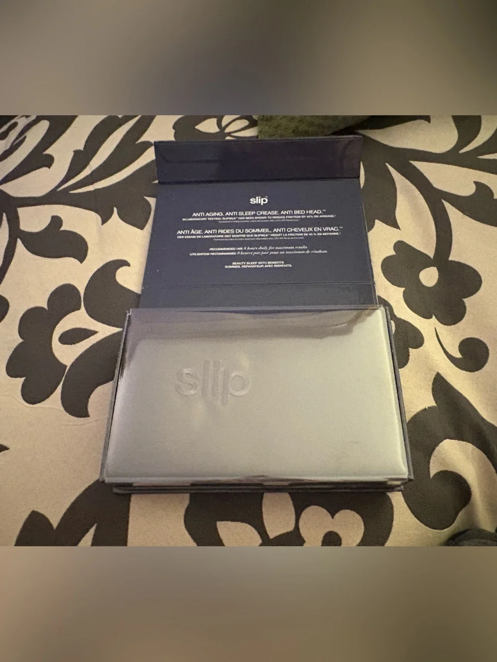 slip charcoal Pure Silk Pillowcase new in box